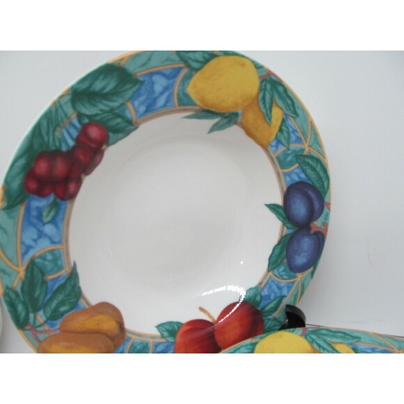 Victoria & Beale Casual Forbidden Fruit Rim Soup Pasta Bowls Bundle of 5 - Picture 7 of 10